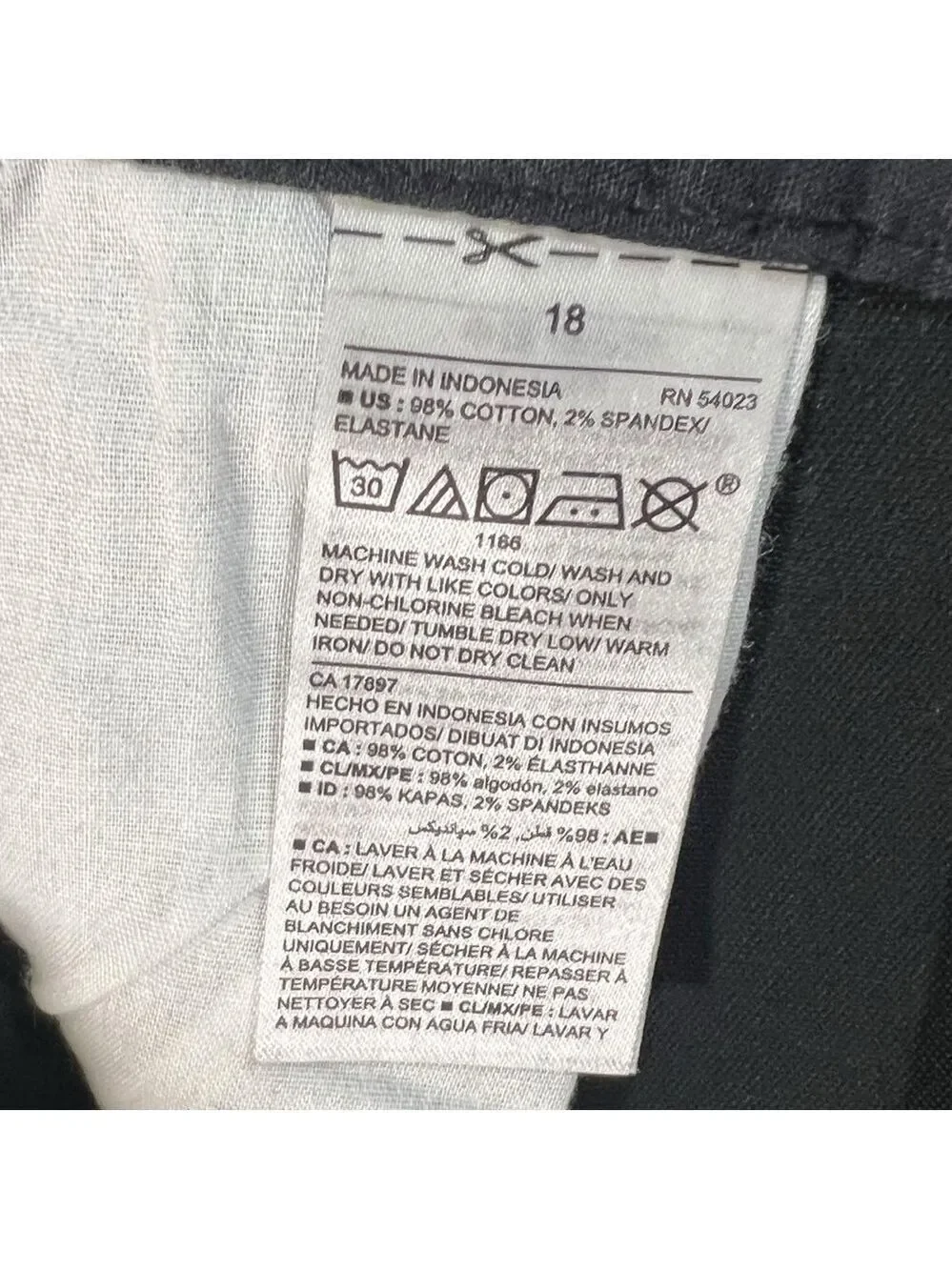 Old Navy Boy’s Uniform Straight Leg Pants Black Size 18